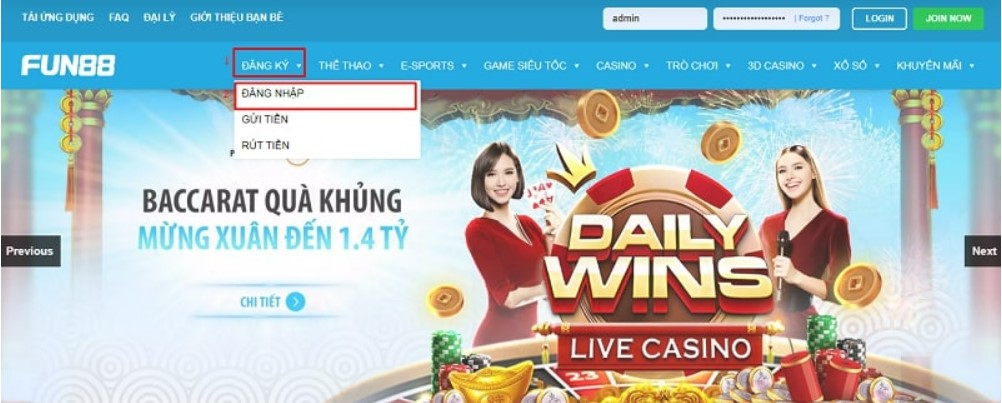 Lưu ý quan trọng khi đăng nhập FUN88